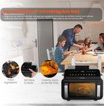 Porodo 3-in-1 Air Fryer & Pizza Maker, Electric Oven, Family Size 10.5L, 2100W Power, 10×Cooking Modes, Delay Function, LED Display, Indoor Grill, Pizza Machine & Airfryer, No Oil Grilling, Fry & Bake