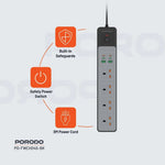 Porodo 4AC 65W 3000W Power Strip