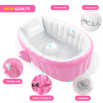 Leedsooy Inflatable Baby Bathtub 12001 with Free Air Pump – Foldable Non-Slip Portable Baby Bath Tub (0–3 Years)