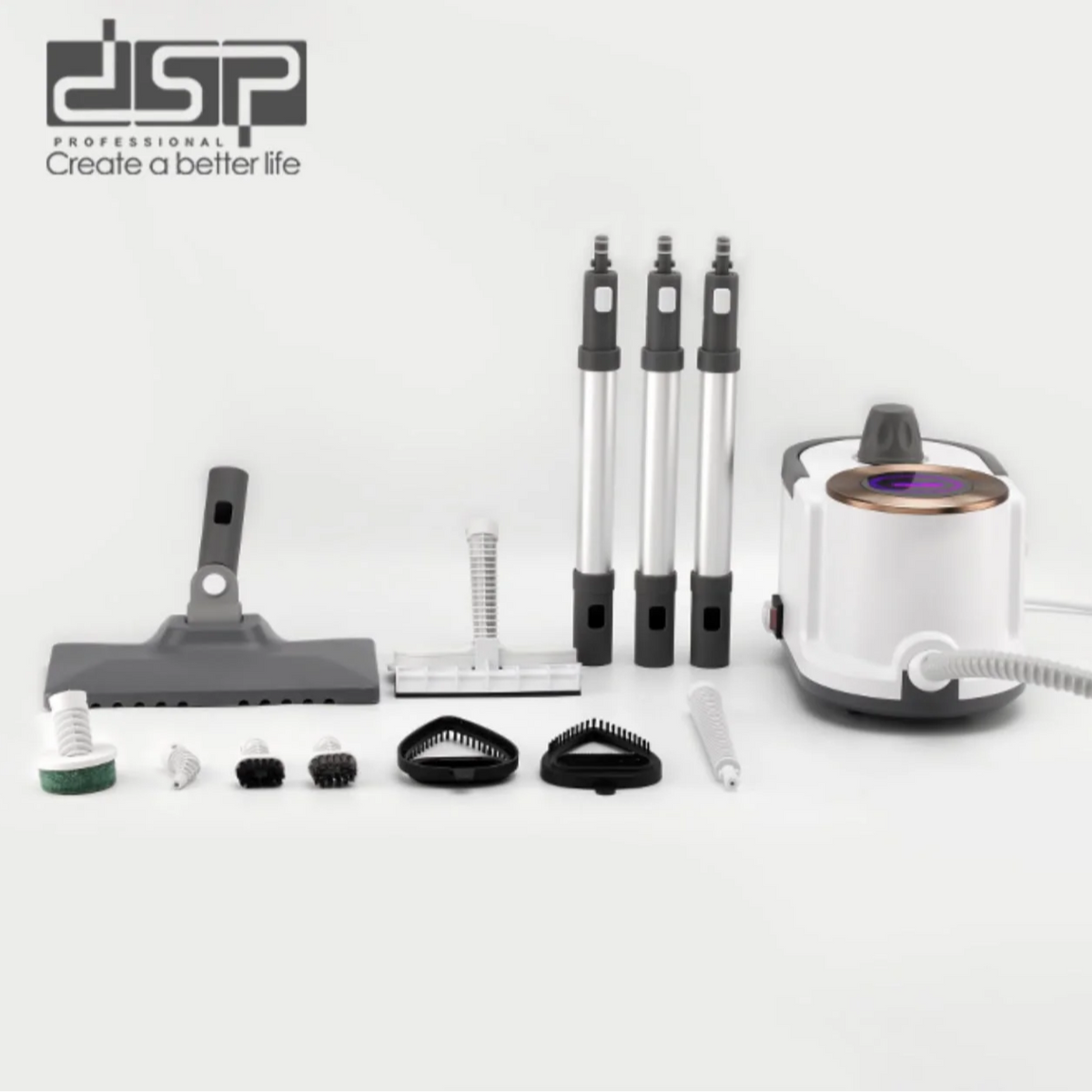 DSP KD2101 9 in 1 Steam Cleaner – 2000 Watt Power, 1.6 Liter Capacity