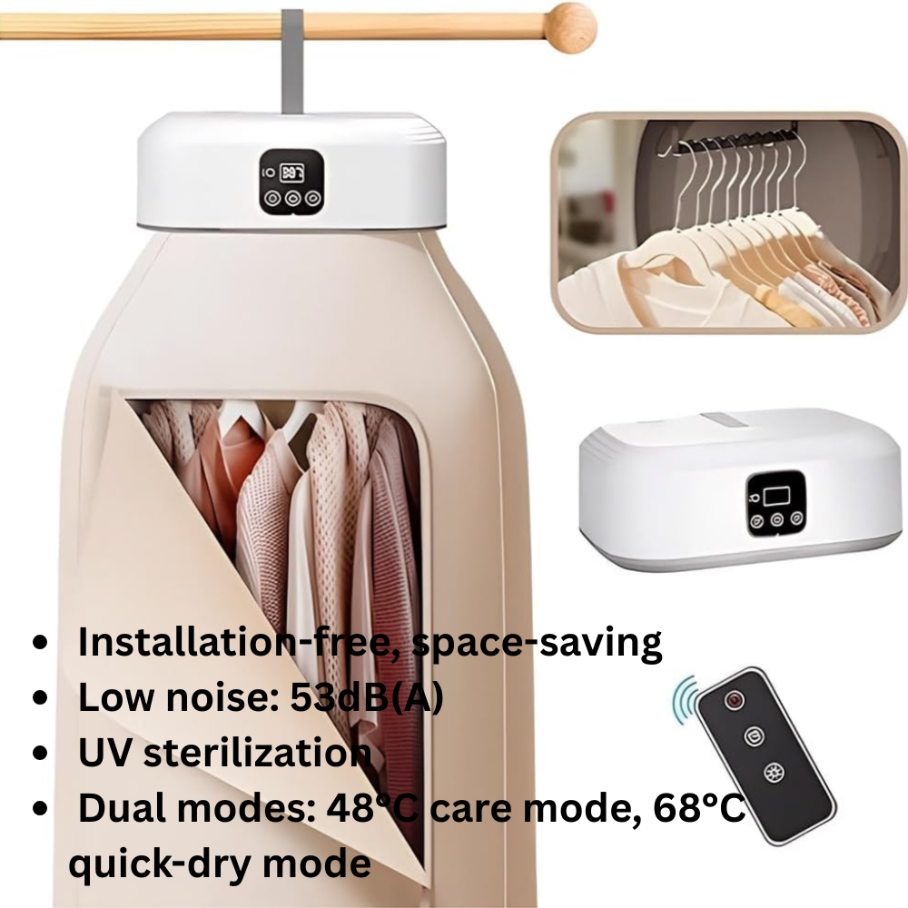 HU Portable Clothes Dryer 600W with UV Sterilization – 10kg
