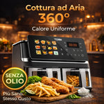 TOBI Full Color Display Air Fryer 15L 2400W Dual Basket Digital Touch Screen – Model TB-969