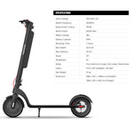 Porodo Lifestyle Urban Scooter Pro Electric, Max Speed 32 Km/h, Max Distance 35 Km, Foldable,10 inch Tires, Dual Brakes, LED Display, Sports Scooter, Aluminum Frame, Lite Black