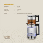Lepresso Turkish Tea Glass Kettle Black