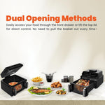Porodo 3-in-1 Air Fryer & Pizza Maker, Electric Oven, Family Size 10.5L, 2100W Power, 10×Cooking Modes, Delay Function, LED Display, Indoor Grill, Pizza Machine & Airfryer, No Oil Grilling, Fry & Bake