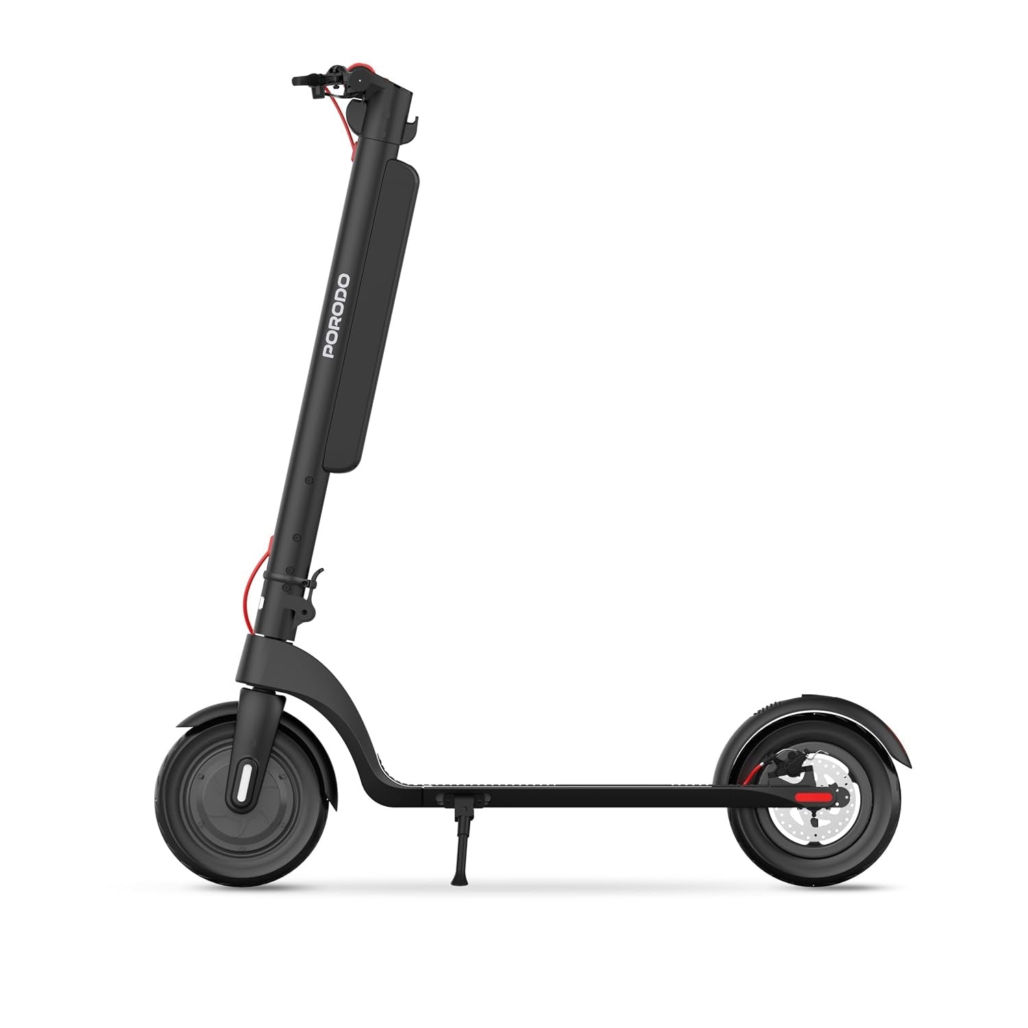 Porodo Lifestyle Urban Scooter Pro Electric, Max Speed 32 Km/h, Max Distance 35 Km, Foldable,10 inch Tires, Dual Brakes, LED Display, Sports Scooter, Aluminum Frame, Lite Black