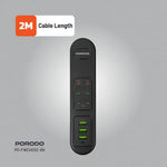 Porodo 50W Multi-Port USB Charging HUB - Black