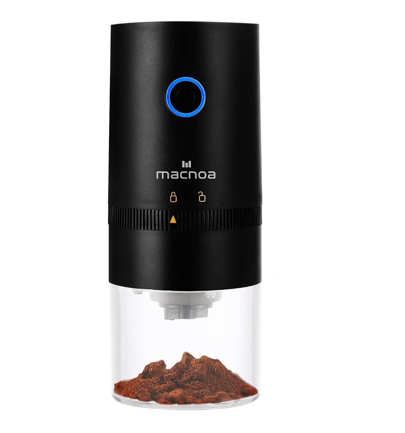 Coffee Grinder Electric Burr, Portable Coffee Bean Grinder USB Type C Grinder for Espresso Enthusiasts - Quiet, Sleek, and Perfect for Home or Office Brewing Mastery, Black…