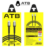 AG Aluminum Alloy Braided Charging & Data Cable 1.2M with Fast Charging Support - 9265