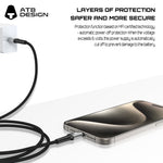 AG Aluminum Alloy Braided Charging & Data Cable 1.2M with Fast Charging Support - 9265