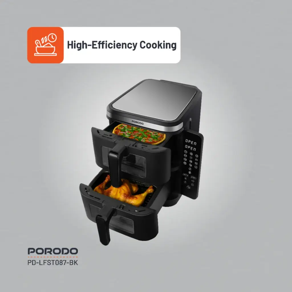 Double Stack Air Fryer with 12 Presets - Porodo 8499
