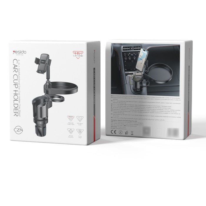 C274 720 Rotating Phone Mount 4 in 1 Multifunctional Car Cup Phone Holder