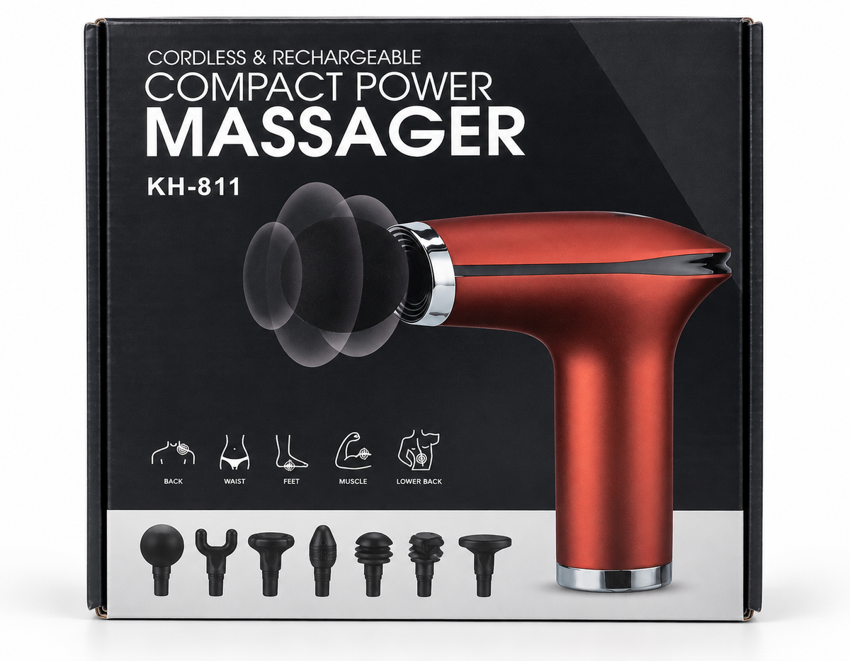 Compact Power Massager KH-811 Red