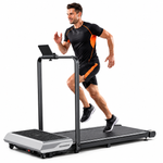 Porodo Athlete Dual-Function Treadmill with Built - in Vibration Training - Black