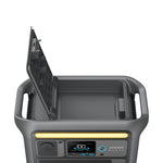 Top view of the Anker SOLIX C800 showing the built-in storage for cables and gear.