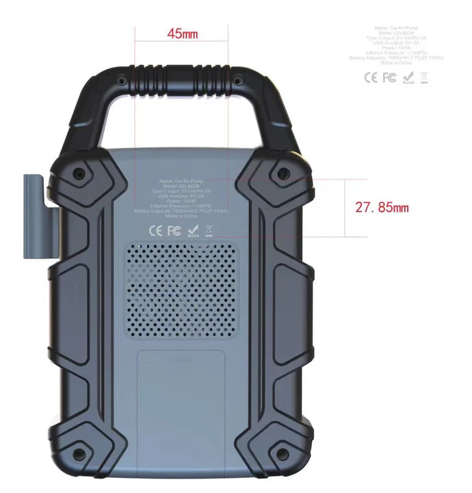 Gd-B628 Go-Des Portable Air Compressor 7500Mah