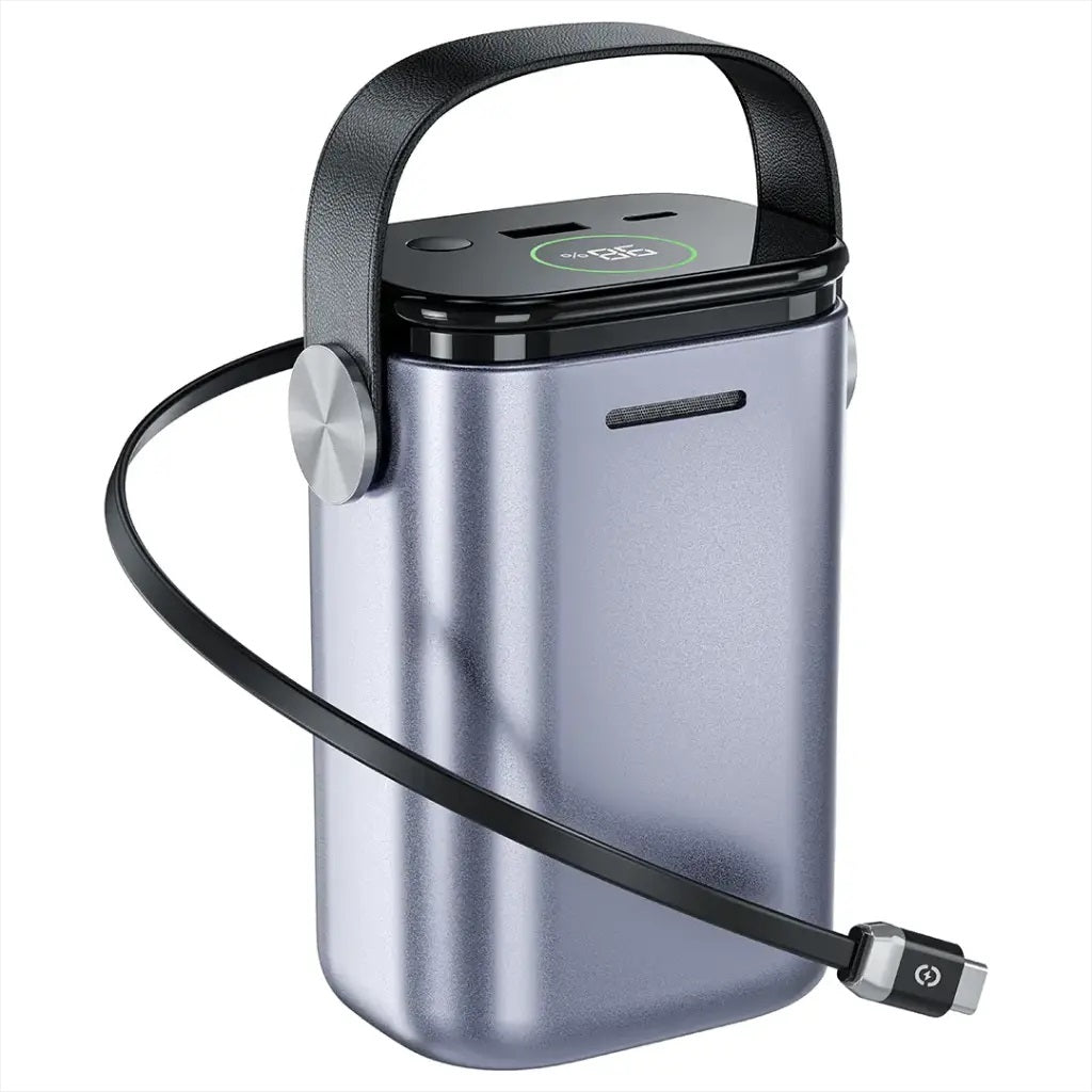 Power Bank For Laptop, Tablet, Smart Phone And More 30000Mah Pd 100W (Built-In Two-Way Cable) - Green Lion 0574