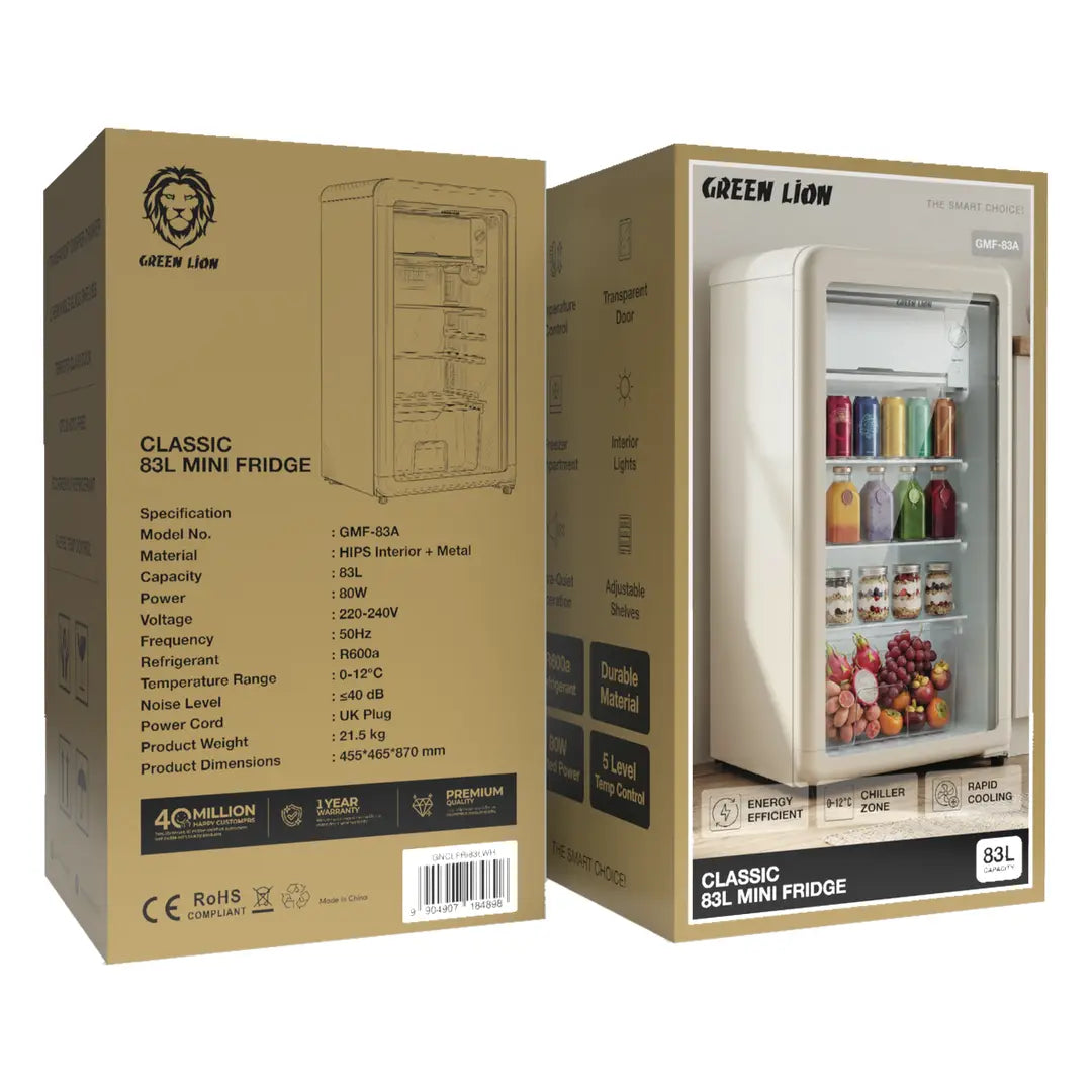 Green Lion Classic Refrigerator 83 Liters - White