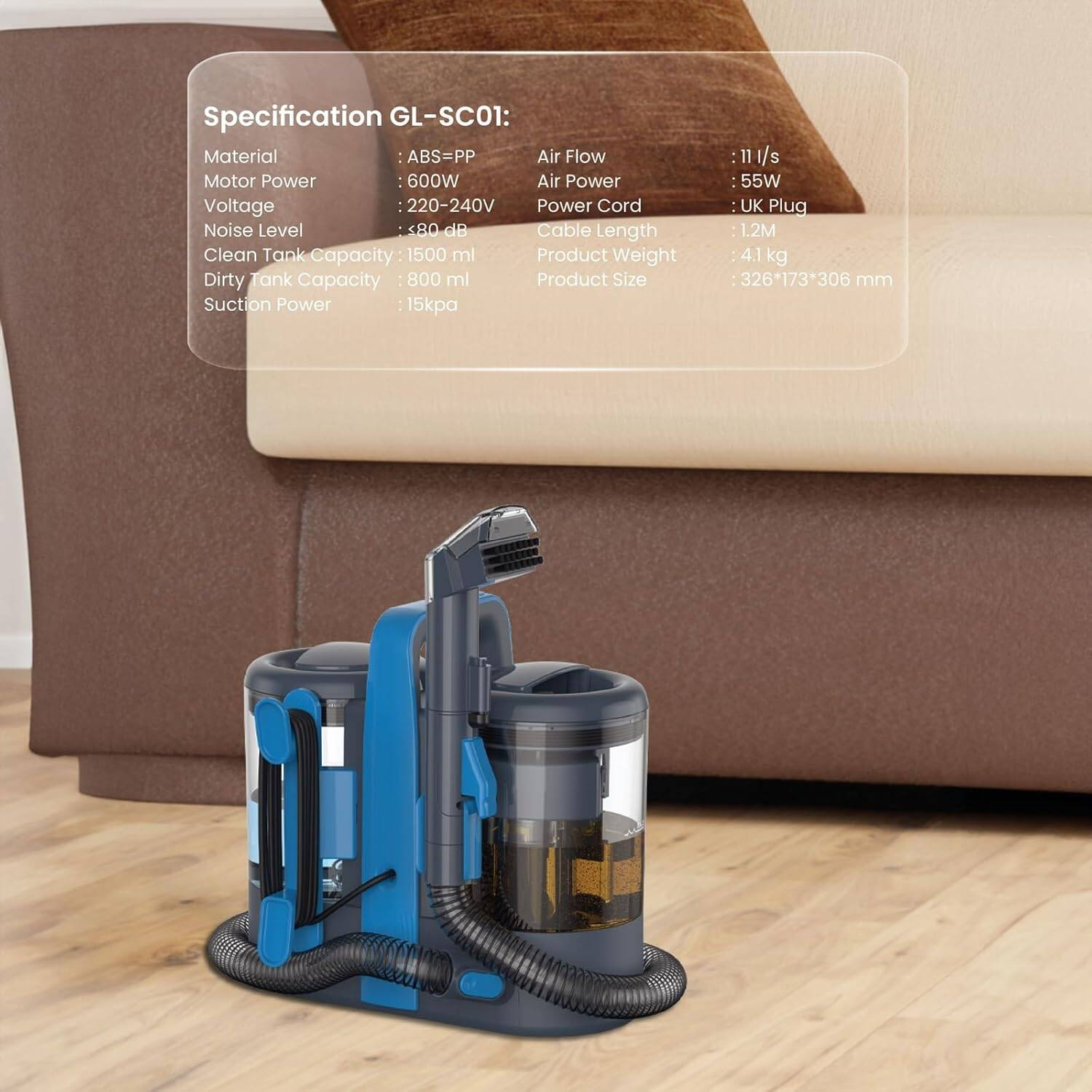 Green Lion Carpet Cleaner Pro cleaning a rug with visible before-and-after stain removal