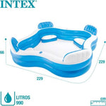 Inflatable pool with dimensions and Intex branding on a white background