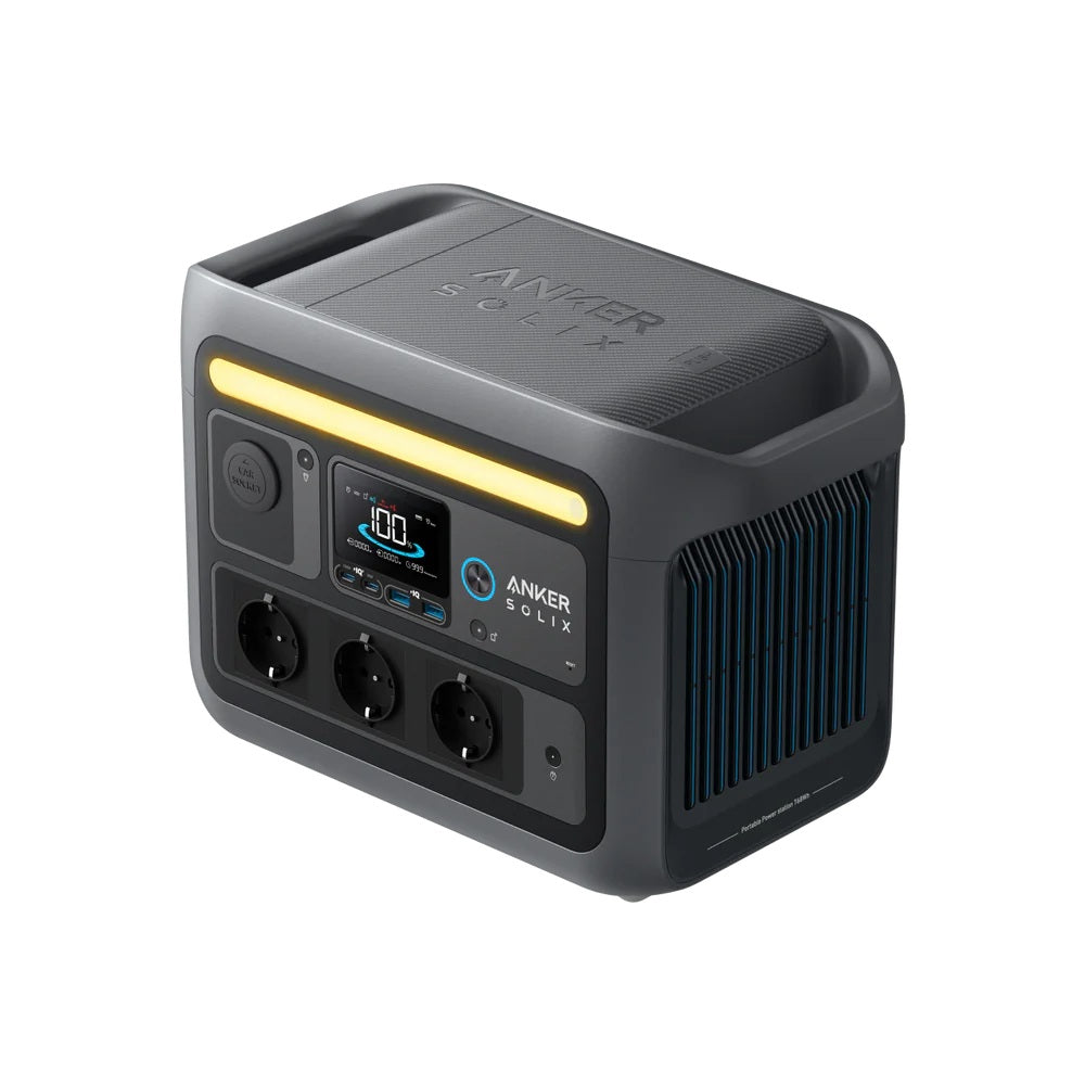 Anker SOLIX C800 unibody drop-proof design highlighted in an outdoor environment.