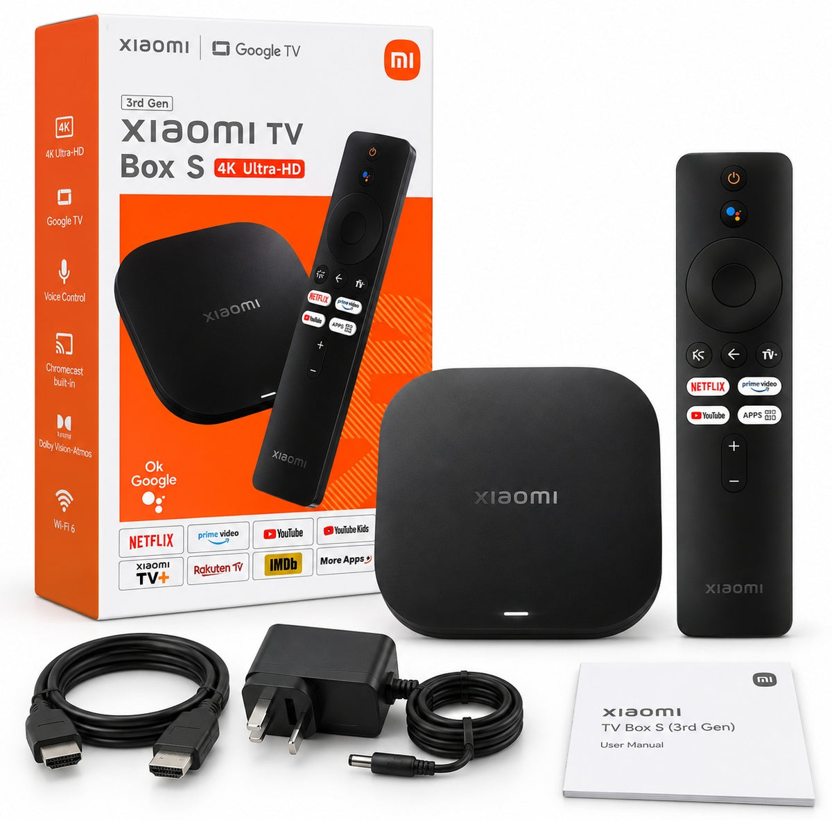 جهاز شاومي تي في بوكس S (الجيل الثالث) مشغل وسائط 4K الترا اتش دي للبث التدفقي