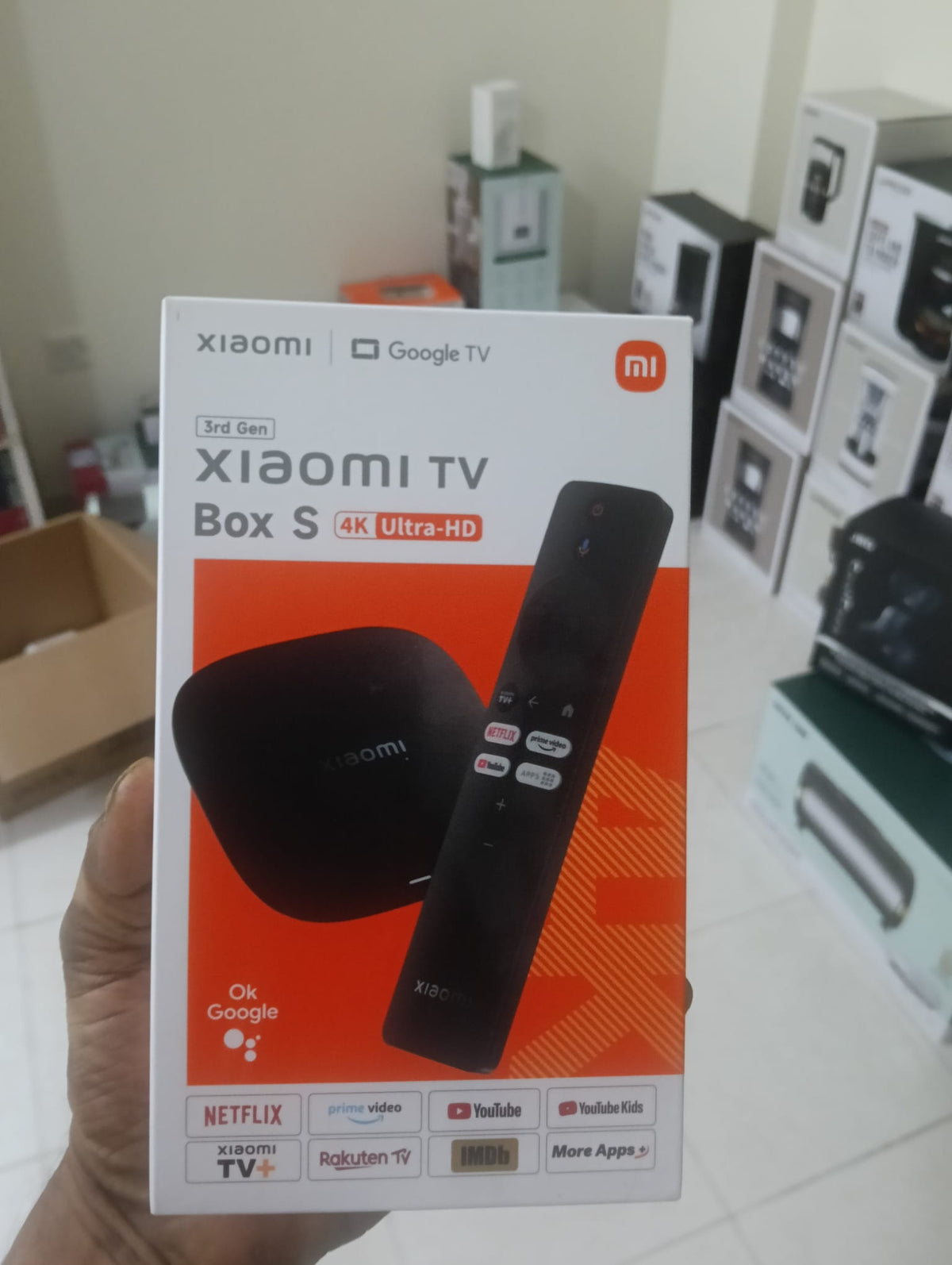 جهاز شاومي تي في بوكس S (الجيل الثالث) مشغل وسائط 4K الترا اتش دي للبث التدفقي
