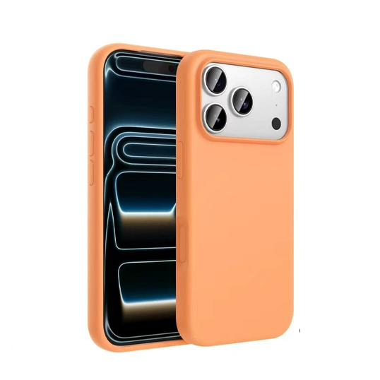 Hoco DG30 orange silicone protective cover for iPhone 17 Pro Max.
