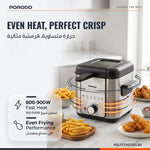 Porodo Lifestyle Crispo Single Basket Electric Deep Fryer - Silver / Black