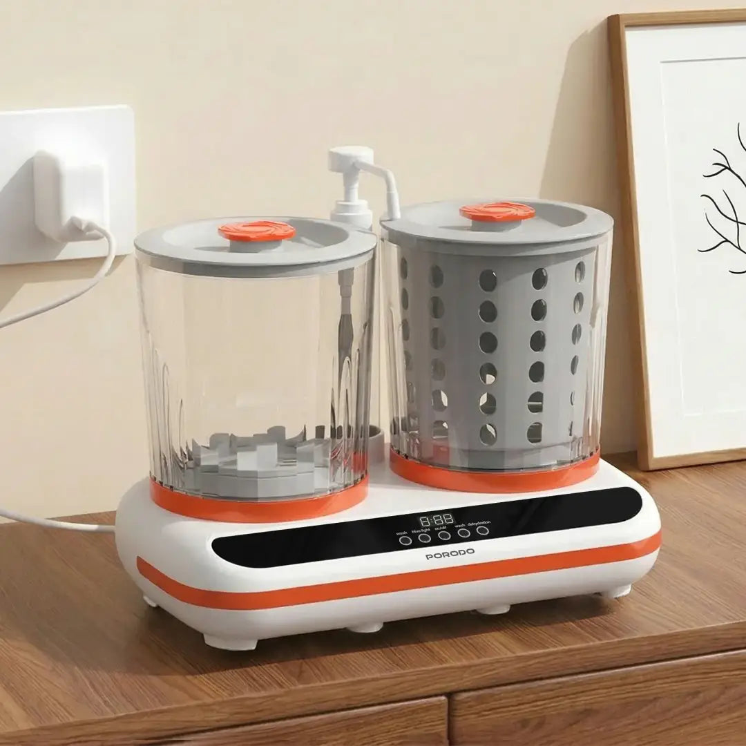Porodo Lifestyle Launder Twin 2L Portable Mini Washing Machine - White
