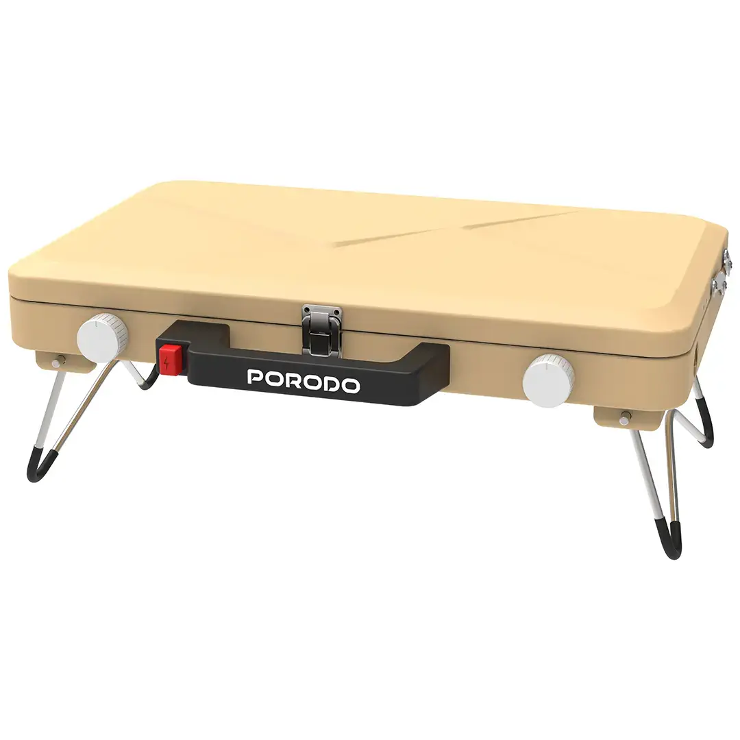 Porodo Lifestyle Dual Burner Foldable Camping Stove - Khaki