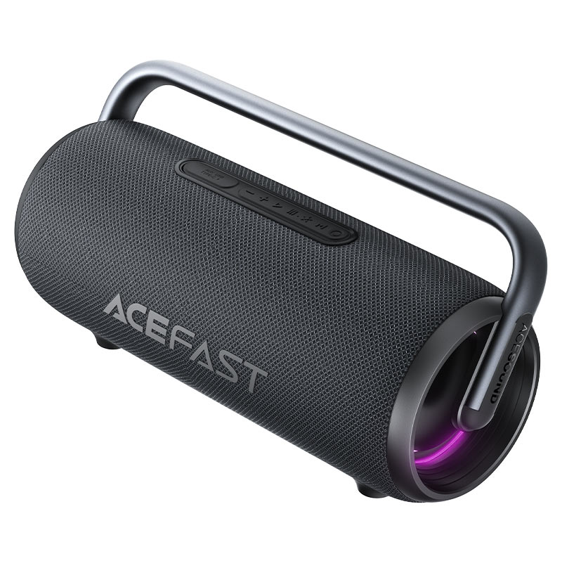 ACEFAST K2 Max 220W portable speaker with metal handle.	مكبر صوت ايس فاست K2 Max بقوة 220 واط مع مقبض معدني.