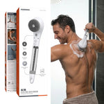 Porodo Lifestyle Alva Electric Bath Brush with Rechargeable Spin Scrubber & Lotion Dispenser - Grey