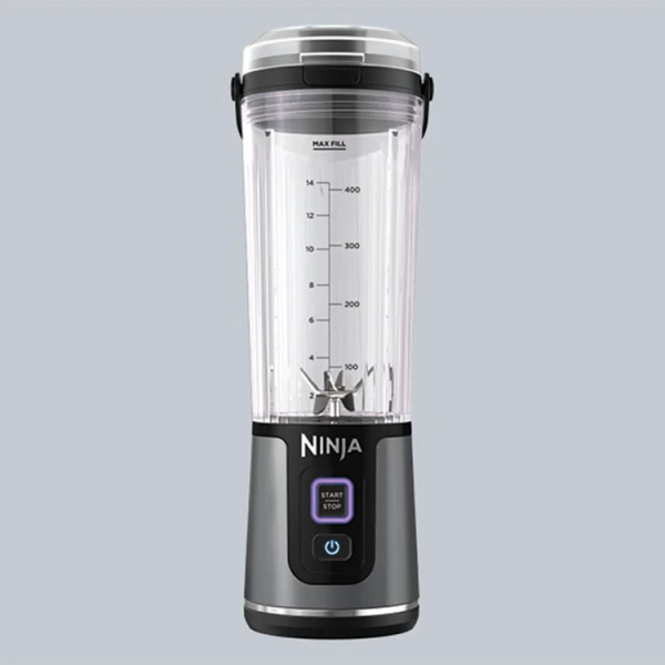 Ninja blender on a gray background