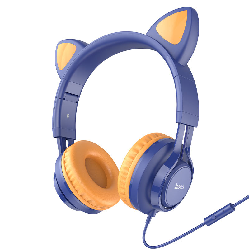 Headphone For Kids, Cat Ear - Midnight - Hoco W36