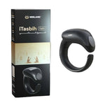 Weslamic iTasbih Salam+ black smart digital tasbih ring showing the OLED display counter."