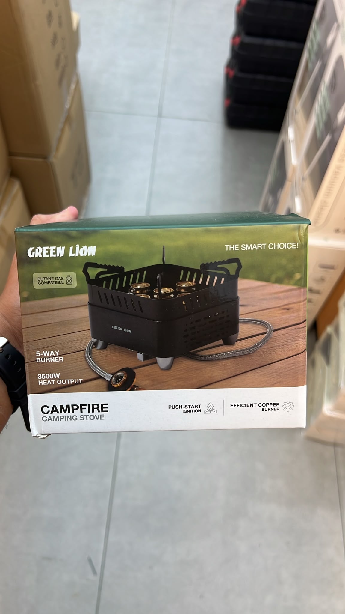 Green Lion Campfire Camp Heater - Black