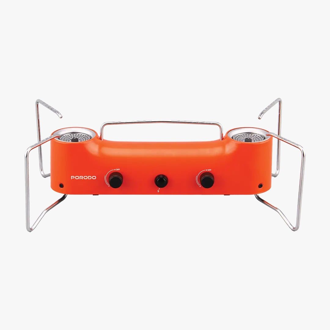 Porodo Lifestyle Dual Burner Camping gas Stove - Orange