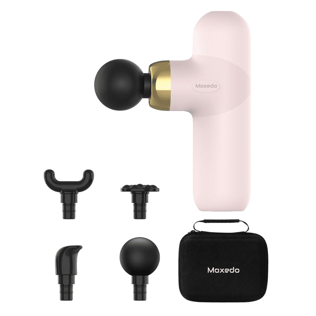 Moxedo Multi-function Muscle Pro Massager Portable Cordless Gun Deep Tissue Massager (Pink)
