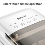 Bullet-shaped ice cubes being produced by Yesido EC15 fast ice machine in 6 to 8 minutes