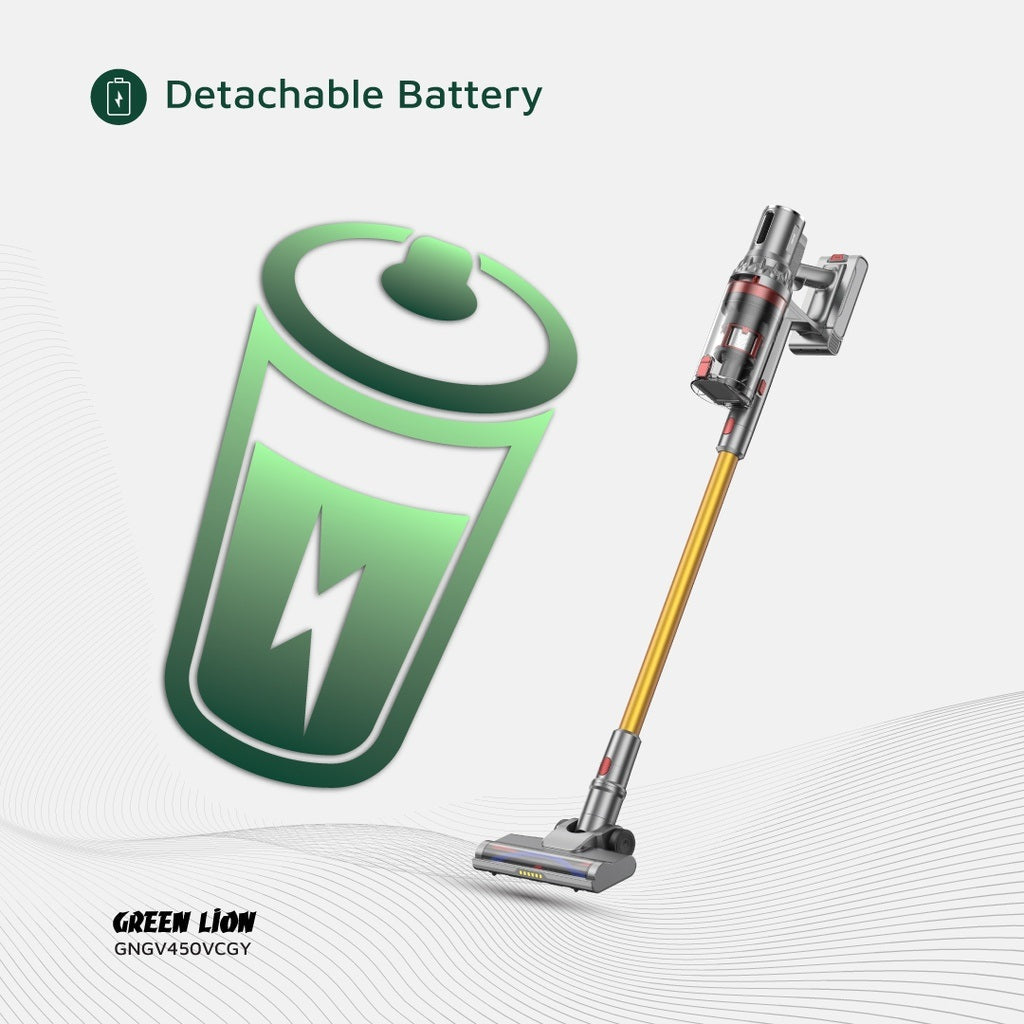 Green Lion GV-450 Cordless Vacuum Cleaner - Gray & Gold