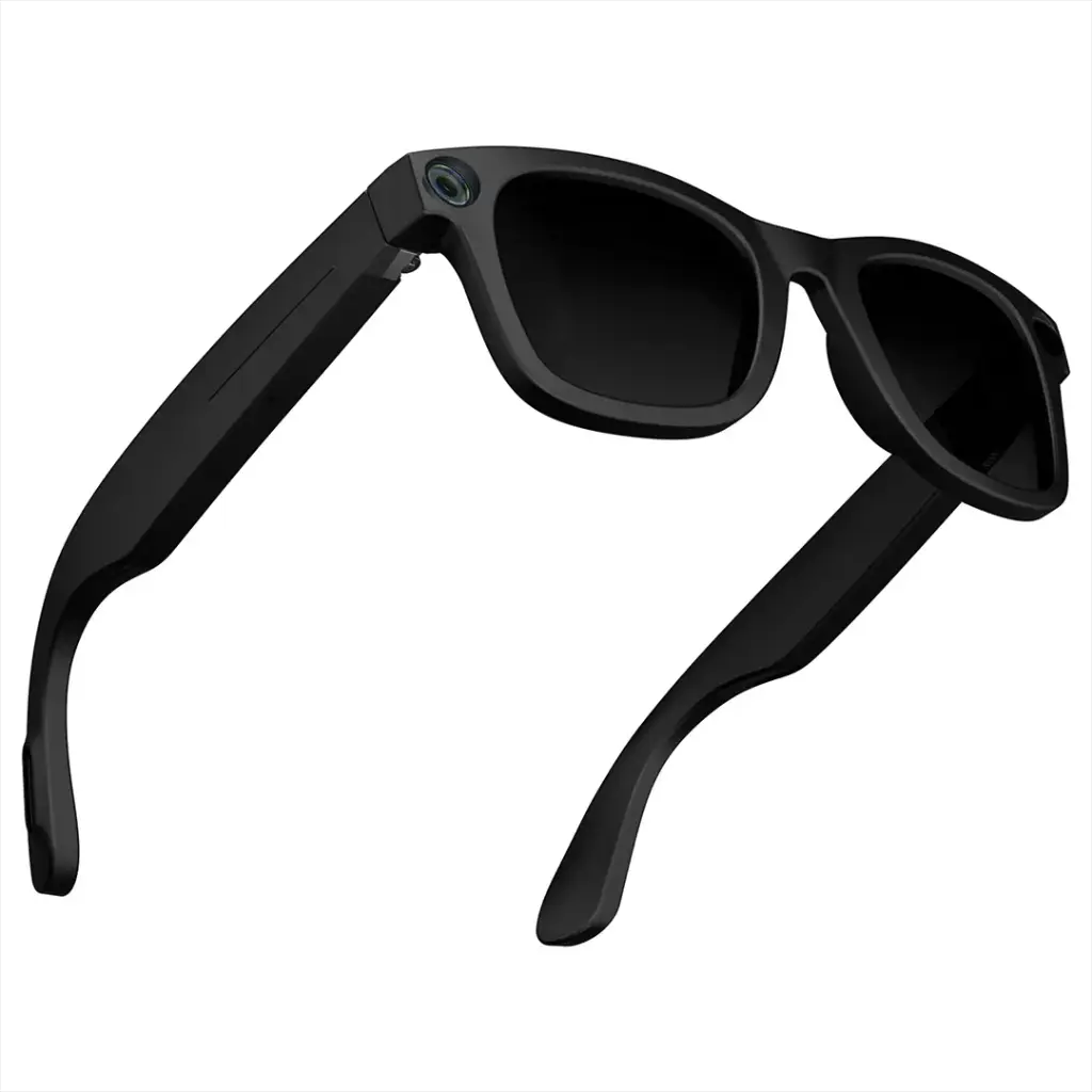 Black sunglasses on a white background