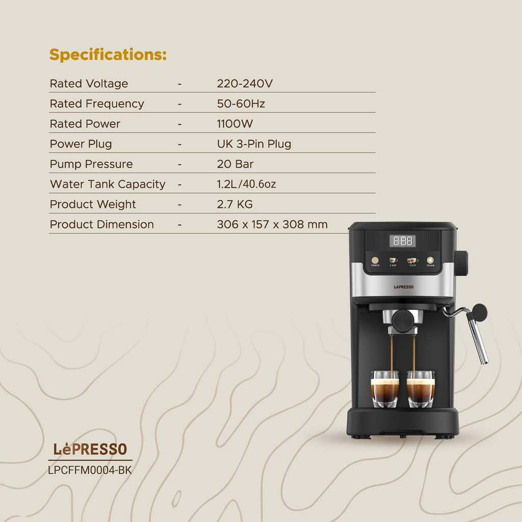 Suprema Espresso Machine - Lepresso LP004
