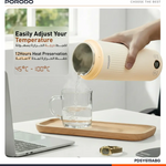 Porodo Flora Smart Portable Kettle with Digital Temperature Display - Beige