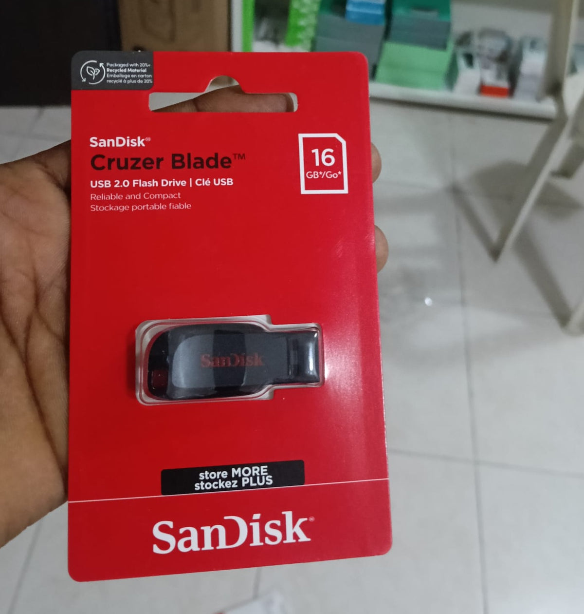 Sandisk 16Gb Cruzer Blade 2.0 Usb Flash Drive