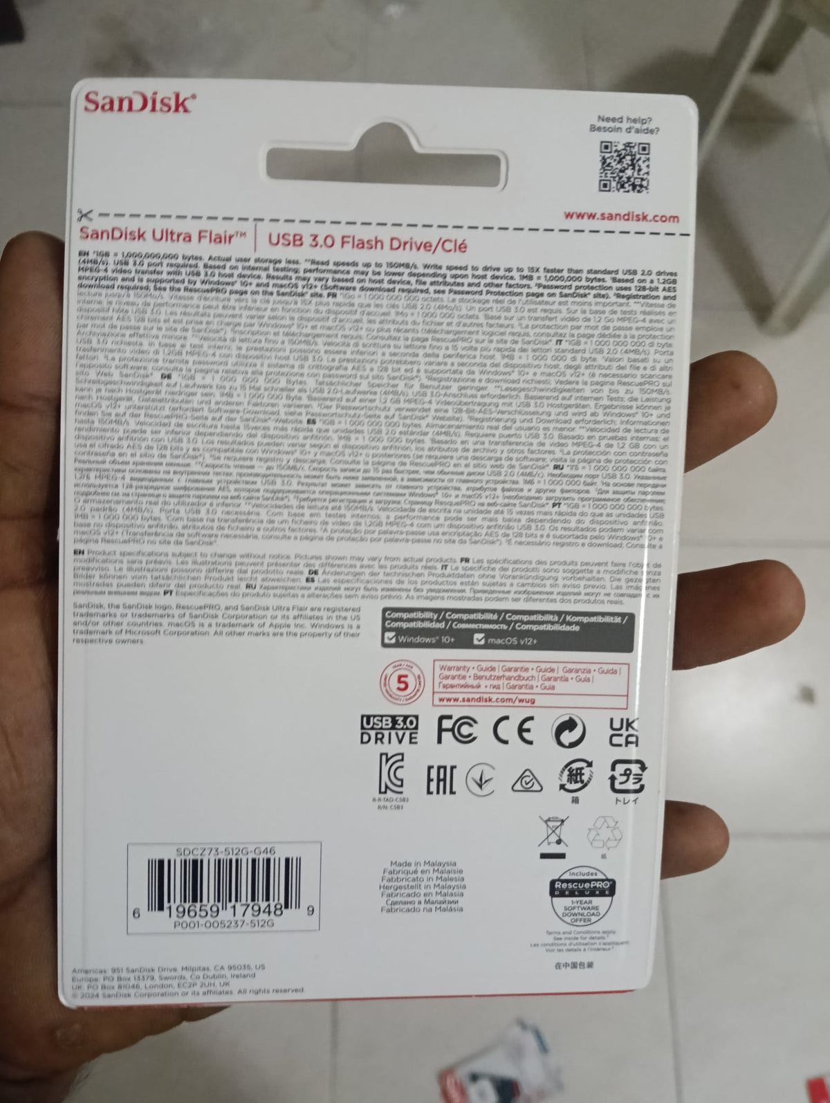 USB 3.0 Flash Drive 512Gb 150mb/s.