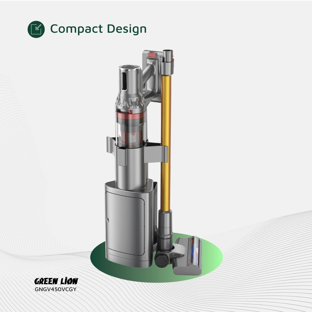 Green Lion GV-450 Cordless Vacuum Cleaner - Gray & Gold