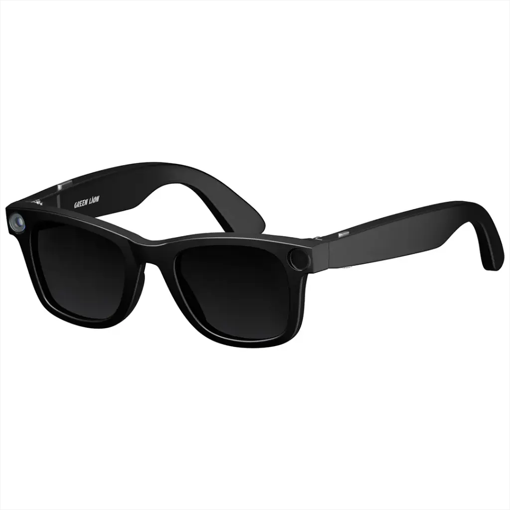 Black sunglasses on a white background