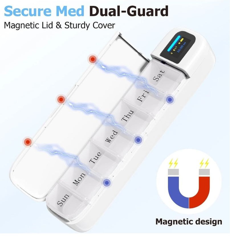 LiveOn Smart Pill & Medication Organizer with Bluetooth App Connectivity – A170