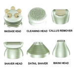 Face & Body Epilator (Wet & Dry Use, IPX7 Washable, 6 Replacement Head) - Porodo 7663